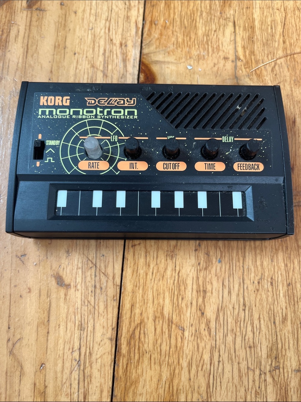 Korg Monotron Analogue Ribbon Synthesizer - Black with Orange Accents